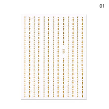Load image into Gallery viewer, Nail Strip Stickers Black Gold Rose Gold Silver Metal Strip Tape Nail Art Adhesive Foil Tips Nail Sticker Decals Metallic Curve Strip Line Nail Decal Self-Adhesive 3D Wave Design Decoration for Women Girls Tape Nail Art Stickers Decal Decoration
