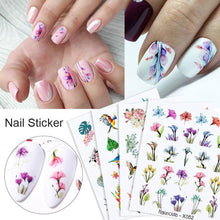 Load image into Gallery viewer, Nails Sticker Nail Art Decorations Flowers Leaves Decals Water Transfer Sliders Woman Face Fruit Foil Manicures Wraps  Water Transfer Nail Decals Sticker For Pretty Girl Self-Adhesive Nail Decals Designer Nail Stickers for Acrylic Decal
