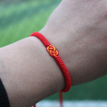 Load image into Gallery viewer, National Style Lucky Red String Bracelet Handmade Braided Knot Charm Bracelets For Women Men Red Bracelet Protection Red Cord Bracelet Adjustable Braided Knot Bracelet
