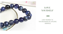 Load image into Gallery viewer, Natural Blue Stone Round Beads Elastic Line Stretch Bracelet Fashion Jewelry Healing Stone Beaded Bracelets For Women Men Gemstones Bracelets Crystal  Bracelet Unisex Adjustable Stretch Bracelets 8mm
