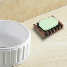 Load image into Gallery viewer, Natural Wooden Soap Dish Wood Soap Tray Holder Storage Soap Rack Plate Box Container For Bath Shower Plate Bathroom Wooden Soap Dish Soap Saver Holder Soap Tray for Bathroom Shower Rectangular Sink Drainer Hand Craft for Soap Sponges And More
