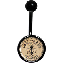 Load image into Gallery viewer, Witches Brew Fly Fricassee Halloween Black Belly Ring
