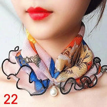 Load image into Gallery viewer, Neck Collars Fashion Scarves for Women And Girls Print Satin Silk Scarf Female Bandana Head Bib Scarfs For Ladies
