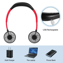 Load image into Gallery viewer, Neck Hanging Fan Hand Free Portable
