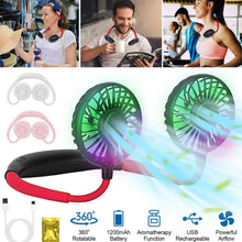 Load image into Gallery viewer, Neck Hanging Fan Hand Free Portable
