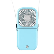 Load image into Gallery viewer, Neck Hanging Fan Ventilator Foldable USB Adjustable Rechargeable Cooling Mute Power Bank Handheld Portable Desk Fan Portable Fan Portable Mini Fan USB Rechargeable with Power Bank Handheld Fan Desk Adjustable Fan Air Cooler Home Office Outdoor Travel
