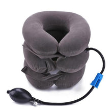 Load image into Gallery viewer, Neck Pillow Home Office Travel Pillow 3-layered Air Inflatable Vertebra Auxiliary Tools Neck Support Assistant Pillow Air Adjustable and Inflatable Neck Pillow Comfort Neck Travel Pillow Airplane Pillow Cervical Neck Pillow for Kids Adults
