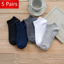 Load image into Gallery viewer, New 5pairs/lot Mixed Colors Ankle Socks Summer Sport Fashion Funny Underwear Women Breathable Soft Combed Out Of Pure Cotton Breathable Socks For Men And Women
