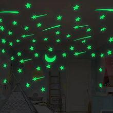 Load image into Gallery viewer, New Amazing Luminous Moon and Stars Wall Stickers for Kids Room Baby Nursery Home Decoration Wall Decals Glow in the Dark Bedroom Ceiling

