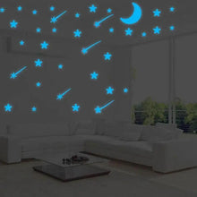 Load image into Gallery viewer, New Amazing Luminous Moon and Stars Wall Stickers for Kids Room Baby Nursery Home Decoration Wall Decals Glow in the Dark Bedroom Ceiling

