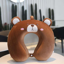 Load image into Gallery viewer, New Animal Memory Cotton U-shaped Pillow Car Neck Pillow Noon Rest Pillow Plane Travel PillowKids Neck  Travel Pillows Cute U-Shaped Animal Pillow for Cars Planes Boys Girls Child Gift Ideas
