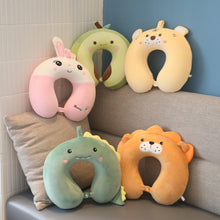 Load image into Gallery viewer, New Animal Memory Cotton U-shaped Pillow Car Neck Pillow Noon Rest Pillow Plane Travel PillowKids Neck  Travel Pillows Cute U-Shaped Animal Pillow for Cars Planes Boys Girls Child Gift Ideas
