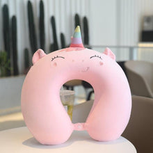 Load image into Gallery viewer, New Animal Memory Cotton U-shaped Pillow Car Neck Pillow Noon Rest Pillow Plane Travel PillowKids Neck  Travel Pillows Cute U-Shaped Animal Pillow for Cars Planes Boys Girls Child Gift Ideas
