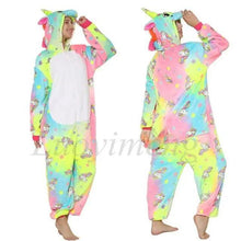 Load image into Gallery viewer, New Animal Pajamas Women Unicorn Sleepwear Panda Pajama Cartoon Overalls Winter Rabbit Nightie Jumpsuit For Winter Girls Unicorn Pajamas Costume Fleece Hooded Animal Sleepwear Christmas Cosplay Unicorn Gift
