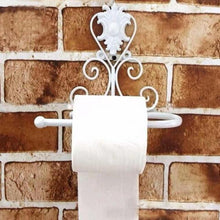 Load image into Gallery viewer, New Arrival Classic Bathroom accessories Vintage Iron Toilet Paper Towel Roll Holder Bathroom Wall Mount Rack Toilet Paper Roll Holder Cast Iron Wall Mounted Toilet Tissue Holder  European Victorian Design
