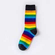 Load image into Gallery viewer, New Arrival Cotton Elasticity Sweat Women Long Sock Candy Colors Rainbow Patterned Sporty Retro Harajuku Casual Socks For Men And Women
