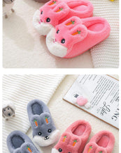 Load image into Gallery viewer, New Autumn Winter Children's Cotton Slippers Cute Home Warm Non-slip Baby Fur Slippers Fashion Home Soft Slippers Memory Foam Indoor Comfy Fuzzy Knitted Slip On Cotton Slippers

