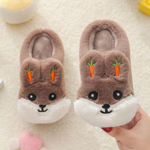 Load image into Gallery viewer, New Autumn Winter Children's Cotton Slippers Cute Home Warm Non-slip Baby Fur Slippers Fashion Home Soft Slippers Memory Foam Indoor Comfy Fuzzy Knitted Slip On Cotton Slippers

