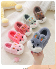 Load image into Gallery viewer, New Autumn Winter Children's Cotton Slippers Cute Home Warm Non-slip Baby Fur Slippers Fashion Home Soft Slippers Memory Foam Indoor Comfy Fuzzy Knitted Slip On Cotton Slippers
