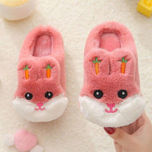 Load image into Gallery viewer, New Autumn Winter Children's Cotton Slippers Cute Home Warm Non-slip Baby Fur Slippers Fashion Home Soft Slippers Memory Foam Indoor Comfy Fuzzy Knitted Slip On Cotton Slippers
