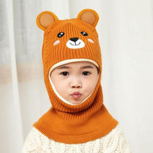 Load image into Gallery viewer, New Baby Girl Winter Hat Warm Bear Skellies Beanies Knitted Cap Kids Balaclava Mask Hats Gorgas Toddler Winter Hat, Baby Winter Hat, Fleece Lined Girls Boys Winter Hat  Kids Winter Hat Scarf Earflap Hood Skull Caps
