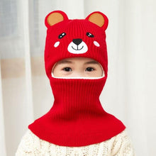 Load image into Gallery viewer, New Baby Girl Winter Hat Warm Bear Skellies Beanies Knitted Cap Kids Balaclava Mask Hats Gorgas Toddler Winter Hat, Baby Winter Hat, Fleece Lined Girls Boys Winter Hat  Kids Winter Hat Scarf Earflap Hood Skull Caps
