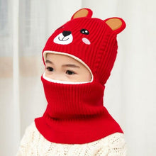 Load image into Gallery viewer, New Baby Girl Winter Hat Warm Bear Skellies Beanies Knitted Cap Kids Balaclava Mask Hats Gorgas Toddler Winter Hat, Baby Winter Hat, Fleece Lined Girls Boys Winter Hat  Kids Winter Hat Scarf Earflap Hood Skull Caps
