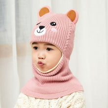 Load image into Gallery viewer, New Baby Girl Winter Hat Warm Bear Skellies Beanies Knitted Cap Kids Balaclava Mask Hats Gorgas Toddler Winter Hat, Baby Winter Hat, Fleece Lined Girls Boys Winter Hat  Kids Winter Hat Scarf Earflap Hood Skull Caps
