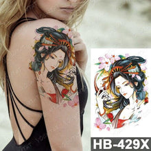 Load image into Gallery viewer, New Big Butterfly Waterproof Temporary Sticker Tattoo Elegant Black Colorful Tattoos Rose For Women Men
