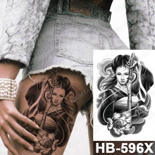 Load image into Gallery viewer, New Big Butterfly Waterproof Temporary Sticker Tattoo Elegant Black Colorful Tattoos Rose For Women Men

