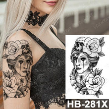 Load image into Gallery viewer, New Big Butterfly Waterproof Temporary Sticker Tattoo Elegant Black Colorful Tattoos Rose For Women Men
