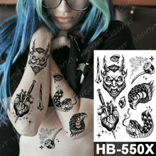 Load image into Gallery viewer, New Big Butterfly Waterproof Temporary Sticker Tattoo Elegant Black Colorful Tattoos Rose For Women Men
