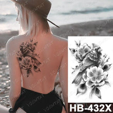 Load image into Gallery viewer, New Big Butterfly Waterproof Temporary Sticker Tattoo Elegant Black Colorful Tattoos Rose For Women Men
