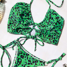 Load image into Gallery viewer, New Bikini Set Women Solid Female Cut Bikinis Swimwear Push Up Swimsuit Bath Suit Women's Bikini Padded Cutout Strappy Halter Swimsuits Two Piece Bathing Suits
