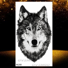 Load image into Gallery viewer, New Black Wolf Forest Sticker Tattoos Temporary Tree Fierce Animal Body Tattoo Luxury Design Custom Tatoos For Mens
