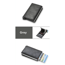 Load image into Gallery viewer, New Carbon Fiber Card Holder Wallets Luxury Men  Black Magic Leather Cool Slim Mini Wallet Small Money Bag Male Purses Magnet Closure Wallet

