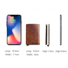 Load image into Gallery viewer, New Carbon Fiber Card Holder Wallets Luxury Men  Black Magic Leather Cool Slim Mini Wallet Small Money Bag Male Purses Magnet Closure Wallet
