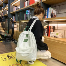 Load image into Gallery viewer, New Casual School Bag For Women And Girls Stylish Backpack Striped Book Packbags for Teenage
