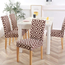 Load image into Gallery viewer, New Chair Covers Spandex Stretch Chair Covers Dining Slipcover Decorative Chair Cover floral For Kitchen Wedding Banquet Hotel Stretch Armless Chair Slipcover for Dining Room Seat Cushion, Spandex Kitchen Parson Chair Protector Cover, Removable &amp; Washable
