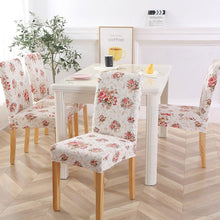 Load image into Gallery viewer, New Chair Covers Spandex Stretch Chair Covers Dining Slipcover Decorative Chair Cover floral For Kitchen Wedding Banquet Hotel Stretch Armless Chair Slipcover for Dining Room Seat Cushion, Spandex Kitchen Parson Chair Protector Cover, Removable &amp; Washable
