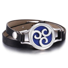 Load image into Gallery viewer, New Charming Bracelet Aromatherapy Essential Oil Diffuser Locket Bracelets Adjustable Genuine Leather Wrap Essential Oil Diffuser Bracelet Valentine's Day Present Aromatherapy For Women
