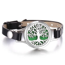 Load image into Gallery viewer, New Charming Bracelet Aromatherapy Essential Oil Diffuser Locket Bracelets Adjustable Genuine Leather Wrap Essential Oil Diffuser Bracelet Valentine's Day Present Aromatherapy For Women
