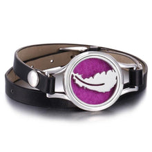 Load image into Gallery viewer, New Charming Bracelet Aromatherapy Essential Oil Diffuser Locket Bracelets Adjustable Genuine Leather Wrap Essential Oil Diffuser Bracelet Valentine's Day Present Aromatherapy For Women
