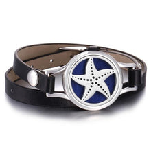 Load image into Gallery viewer, New Charming Bracelet Aromatherapy Essential Oil Diffuser Locket Bracelets Adjustable Genuine Leather Wrap Essential Oil Diffuser Bracelet Valentine's Day Present Aromatherapy For Women
