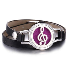 Load image into Gallery viewer, New Charming Bracelet Aromatherapy Essential Oil Diffuser Locket Bracelets Adjustable Genuine Leather Wrap Essential Oil Diffuser Bracelet Valentine's Day Present Aromatherapy For Women
