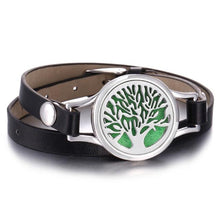 Load image into Gallery viewer, New Charming Bracelet Aromatherapy Essential Oil Diffuser Locket Bracelets Adjustable Genuine Leather Wrap Essential Oil Diffuser Bracelet Valentine's Day Present Aromatherapy For Women
