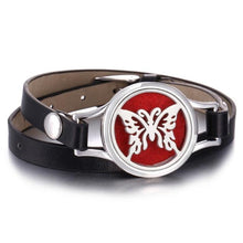 Load image into Gallery viewer, New Charming Bracelet Aromatherapy Essential Oil Diffuser Locket Bracelets Adjustable Genuine Leather Wrap Essential Oil Diffuser Bracelet Valentine's Day Present Aromatherapy For Women

