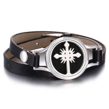 Load image into Gallery viewer, New Charming Bracelet Aromatherapy Essential Oil Diffuser Locket Bracelets Adjustable Genuine Leather Wrap Essential Oil Diffuser Bracelet Valentine's Day Present Aromatherapy For Women
