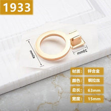 Load image into Gallery viewer, New Chinese Golden Cupboard Door Drawer Concealed Buckle Handle Wardrobe Zinc Alloy Hardware Handle Kitchen Cupboard Hardware Modern Style Furniture Door Pulls
