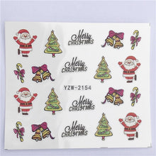 Load image into Gallery viewer, New Christmas Water Decal Nail Art Nail sticker New Year Slider Tattoo Full Cover Santa Claus Snowman Designs Xmas Decals 3D Wave Design Decoration for Women Girls Tape Nail Art Stickers Decal Decoration  Nail Art Accessories Decoration Decal
